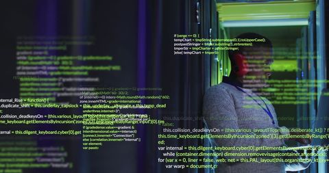 Engineer Analyzing Data in Modern Server Room - Download Free Stock Images Pikwizard.com