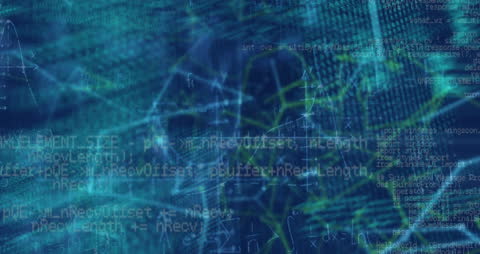 Abstract Digital Labyrinth and Data Processing Animation