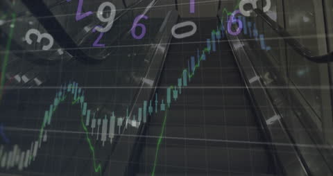 Financial Data and Global Trading Concept Animation