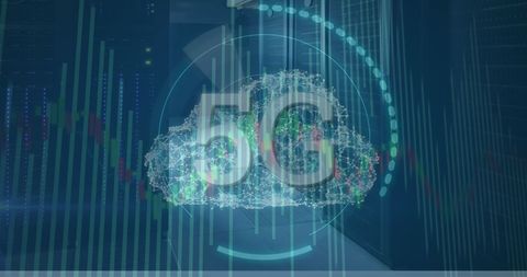 5G Cloud and Technology Connectivity with Digital Overlay - Download Free Stock Images Pikwizard.com
