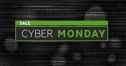Cyber Monday Sale Banner with Distressed Black Background - Download Free Stock Images Pikwizard.com