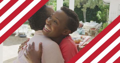 Friends Embracing with Patriotic American Theme - Download Free Stock Images Pikwizard.com