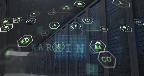 Sustainable Cloud Computing with Eco-Conscious Icons - Download Free Stock Images Pikwizard.com