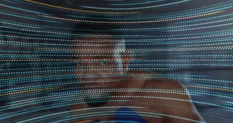 Dynamic Shadow Boxing with LED Trail Effects