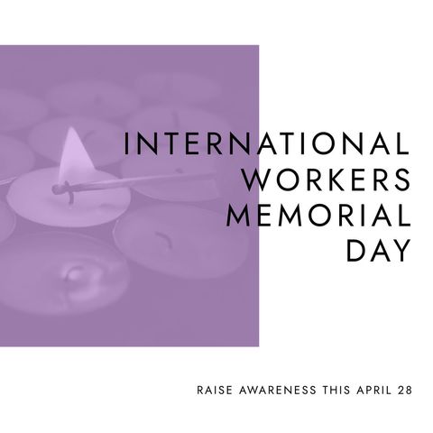 International Workers Memorial Day Candlelit Tribute Design - Download Free Stock Templates Pikwizard.com