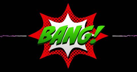 Dynamic comic style bang explosion with vibrant colors