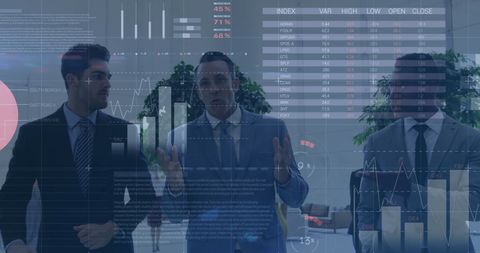 Global Business Strategy Meeting with Digital Data Overlay - Download Free Stock Images Pikwizard.com