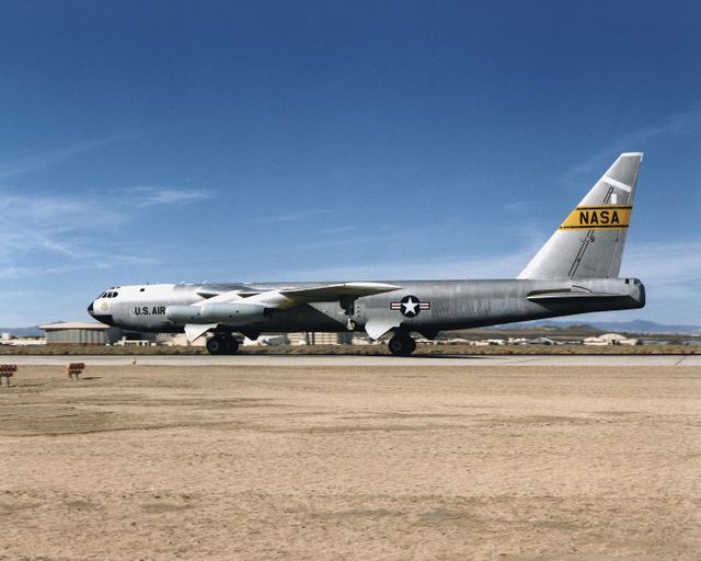 Dryden B-52 Launch Aircraft on Edwards AFB Runway