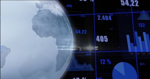 Global Finance Visualization with Graphs and Digital Interface - Download Free Stock Images Pikwizard.com