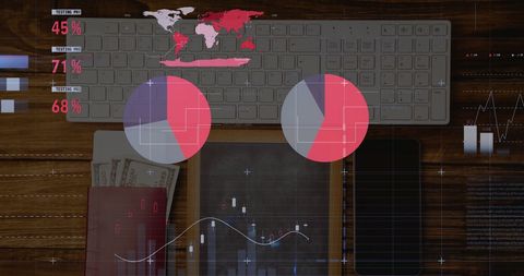 Digital Financial Data Analysis on Desktop Workspace - Download Free Stock Images Pikwizard.com