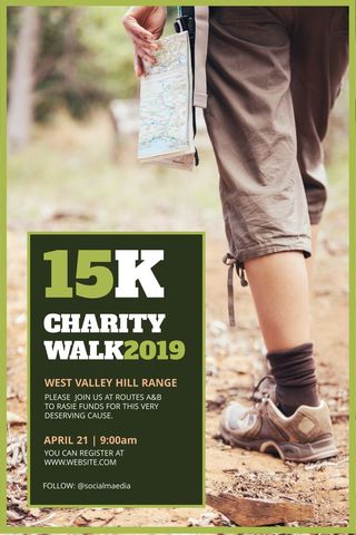 15k charity walk promoting community and determination - Download Free Stock Templates Pikwizard.com
