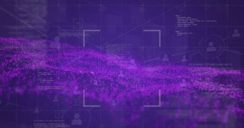 digital data visualization with abstract purple particles - Download Free Stock Images Pikwizard.com