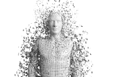3D Model of Human Disintegrating Transparent Digital Concept - Download Free Stock Videos Pikwizard.com