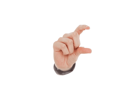 transparent hand forming pinch gesture in isolated background - Download Free Stock Videos Pikwizard.com