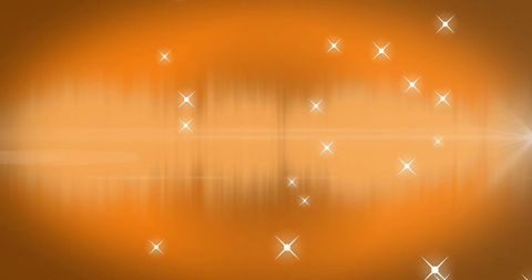 Glowing Light Spots on Vibrant Orange Background