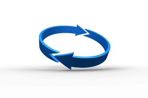 digital blue circle arrows on transparent background - Download Free Stock Videos Pikwizard.com