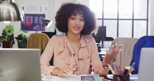 Confident Businesswoman Working From Modern Office - Download Free Stock Images Pikwizard.com