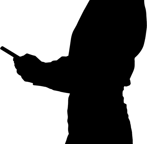 businessman silhouette using smartphone transparent background - Download Free Stock Videos Pikwizard.com