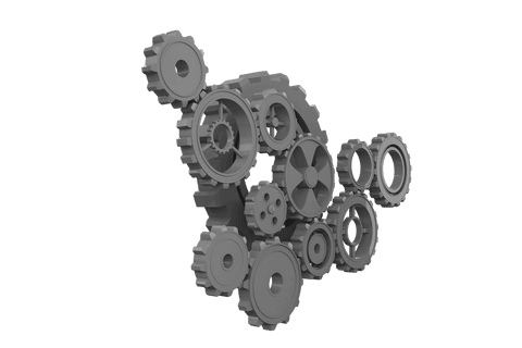 Grey Cogs Composition on Transparent Background Concept Design - Download Free Stock Videos Pikwizard.com