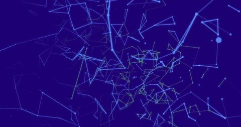 Abstract Digital Network on Futuristic Blue Background - Download Free Stock Images Pikwizard.com