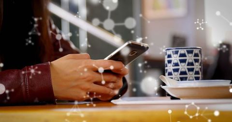 hands using smartphone with overlayed molecular structures - Download Free Stock Images Pikwizard.com