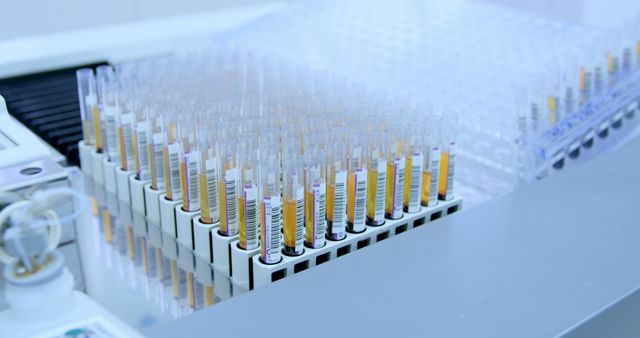 Laboratory Sample Test Tubes in Automated Analysis Machine - Download Free Stock Images Pikwizard.com