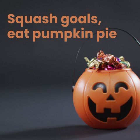 playful halloween message with pumpkin candy bucket - Download Free Stock Templates Pikwizard.com