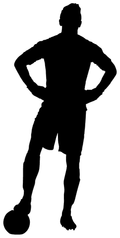 Dynamic Male Football Player Silhouette on Transparent Background - Download Free Stock Videos Pikwizard.com