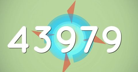 Colorful Compass Design with Bold Numbers Symbolizing Exploration - Download Free Stock Images Pikwizard.com
