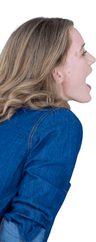 woman with mouth open transparent background - Download Free Stock Videos Pikwizard.com