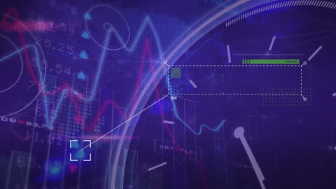 Binary Data Processing Animation with Global Network Connections