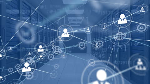 Digital Network Connections in Server Room