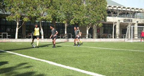 Intense Soccer Match with Action-packed Game Play