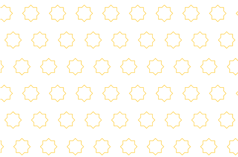 Abstract yellow star pattern on transparent background illustration