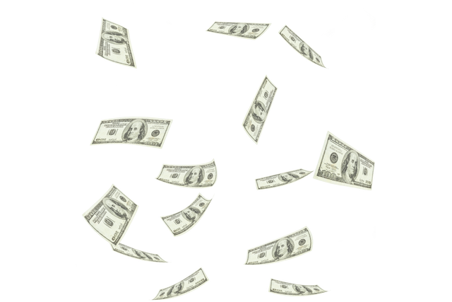 Transparent Floating US Dollar Bills Isolated On White Background - Download Free Stock Videos Pikwizard.com