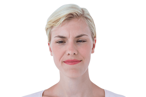 Pensive Blond Woman on Transparent Background - Download Free Stock Videos Pikwizard.com