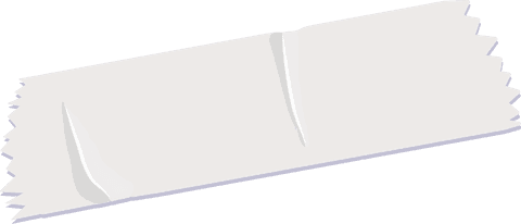 Torn adhesive tape illustration on transparent background