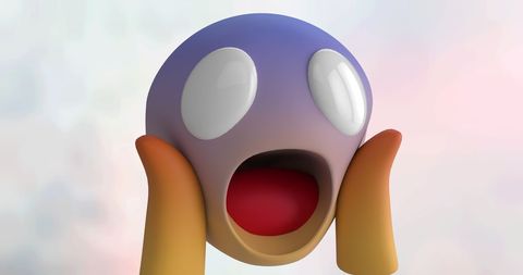 Colorful shocked emoji on surreal background - Download Free Stock Images Pikwizard.com