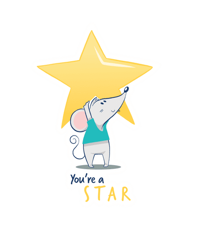 cute mouse holding golden star with appreciation message on transparent background - Download Free Stock Videos Pikwizard.com