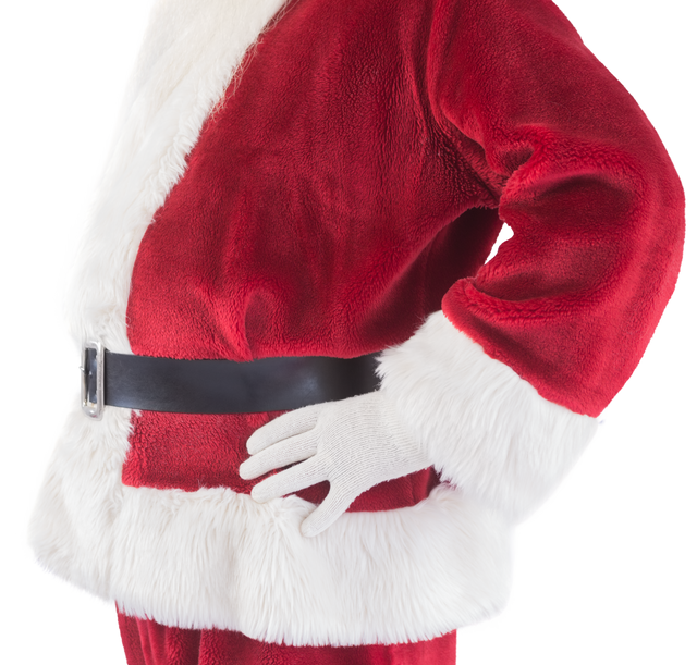 Side View of Santa Claus Belly on Transparent Background - Download Free Stock Videos Pikwizard.com