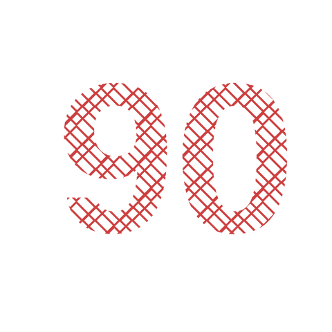 Red Number 90 with Pattern on Transparent Background - Download Free Stock Videos Pikwizard.com
