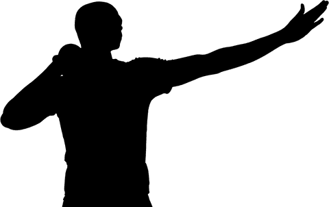 male athlete throwing shot in silhouette on transparent background - Download Free Stock Videos Pikwizard.com