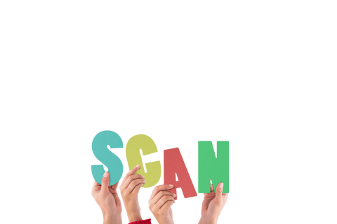 transparent hands holding colorful scan letters png - Download Free Stock Videos Pikwizard.com