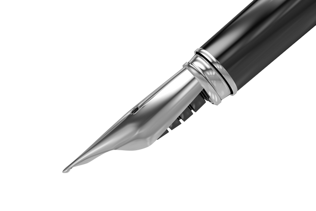 Transparent Close-Up of Black Fountain Pen Nib on White Background - Download Free Stock Videos Pikwizard.com