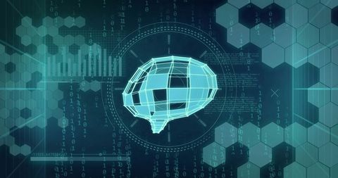 Digital Brain with Data Analysis Graphics - Download Free Stock Images Pikwizard.com