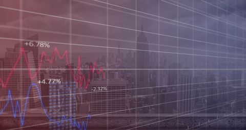 Financial Data Graphs Overlaying Urban Skyline - Download Free Stock Images Pikwizard.com