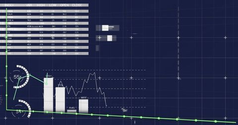 Digital Financial Data with Graphs and Charts on Blue Background - Download Free Stock Images Pikwizard.com