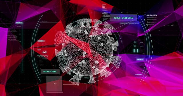 Digital Visualization of COVID-19 Virus with Data Interface and Analysis - Download Free Stock Images Pikwizard.com