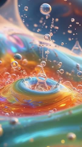 Falling Droplet Creating Conical Jet and Microdroplet Crown in Vibrant Fluid Dynamics