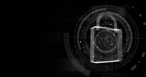 Digital Security Padlock with Futuristic Interface Background - Download Free Stock Images Pikwizard.com